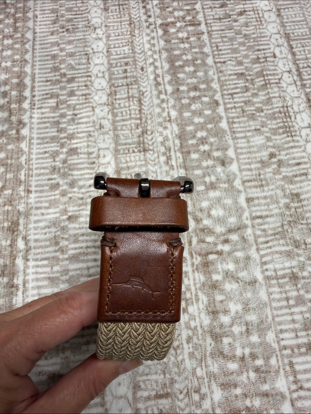 Tommy Bahama “Jack” Brown and Tan Braided Stretch Men’s Belt